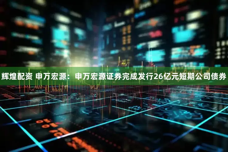 辉煌配资 申万宏源：申万宏源证券完成发行26亿元短期公司债券