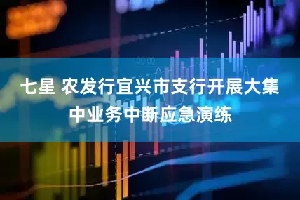 七星 农发行宜兴市支行开展大集中业务中断应急演练